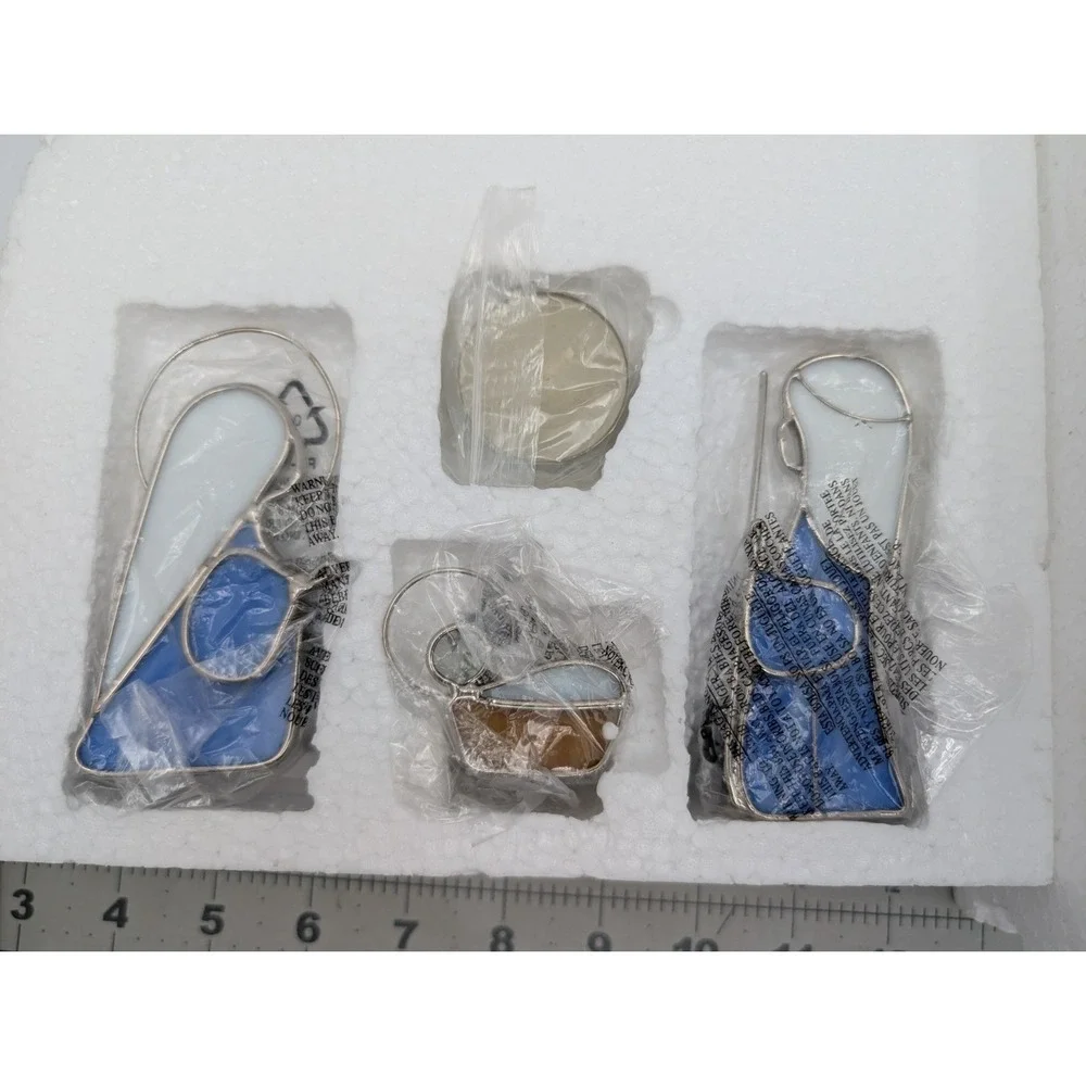 Dicksons Stained Glass Nativity‎ Creche Tealight Set 8 Inch